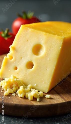 Whey-based cheese with granular texture and mild flavor, semi-solid, whey