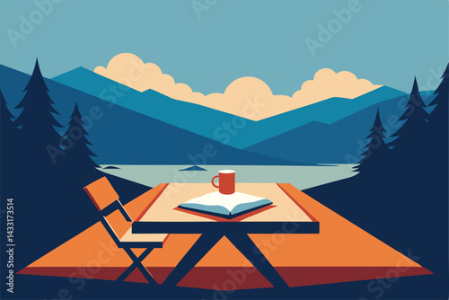 open book soaking on picnic table