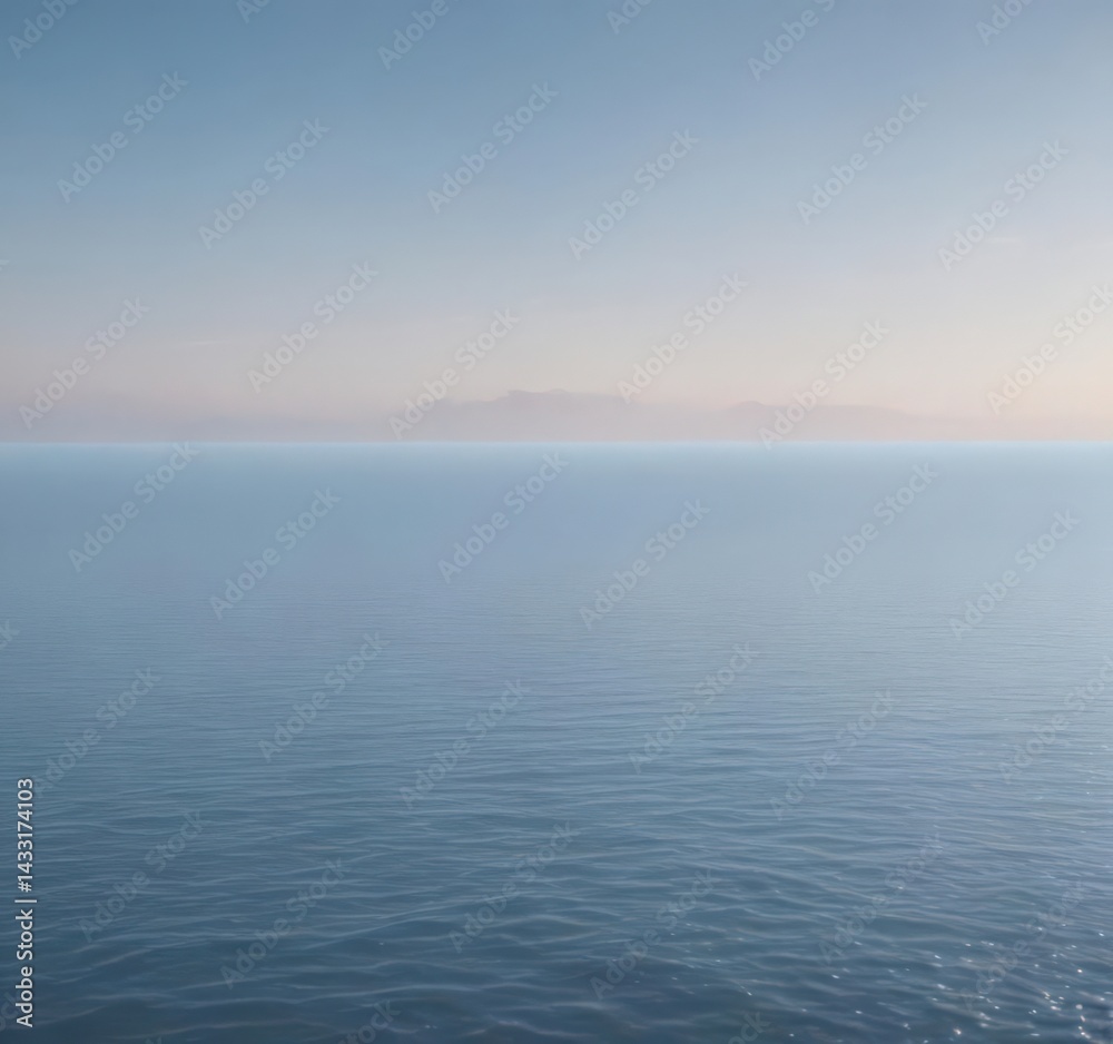 Obraz premium Gentle, hazy light blue gradient, suggesting a peaceful, ethereal seascape , subtle, minimal, texture