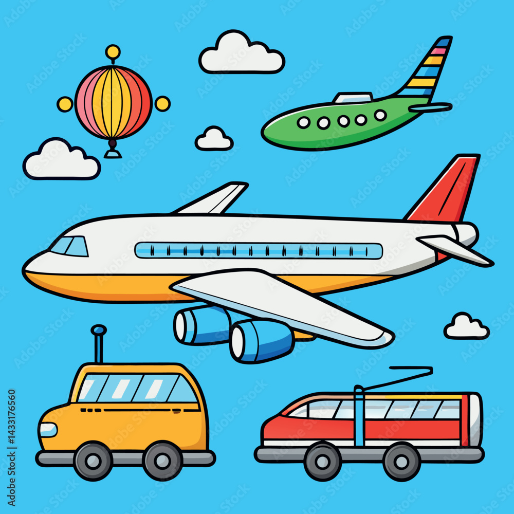 Airplane set. Airplane set.