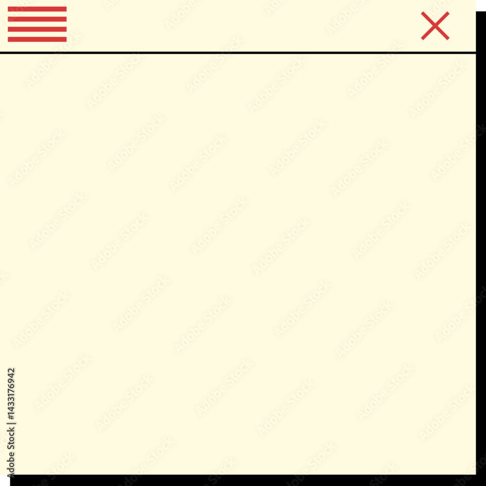 Obraz premium Retro UI Window