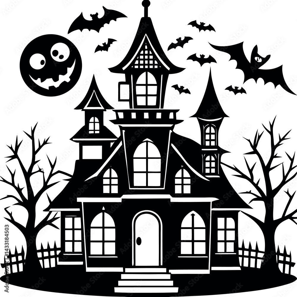 Halloween-home-on-white-background Halloween-home-on-white-background