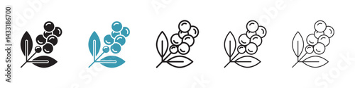 Coffee plant icon in flat style. Basic vector symbol illustration