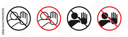 Do not enter sign in flat style. Basic vector symbol illustration