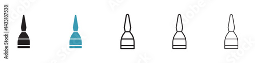 Eyeliner bottle icon in flat style. Basic vector symbol illustration