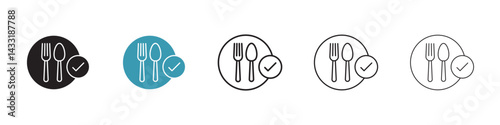 Food safety icon in flat style. Basic vector symbol illustration