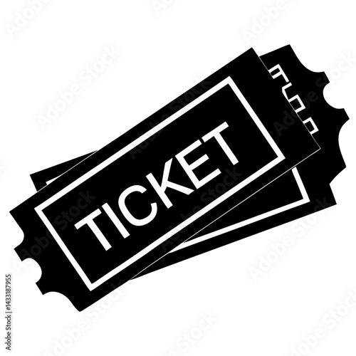 Stack Of Black And White Tickets For Entry Or Admission To Events