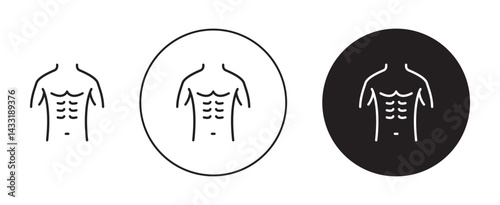 Male torso icon in flat style. Basic vector symbol illustration