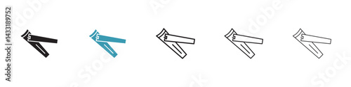 Nail clipper icon in flat style. Basic vector symbol illustration