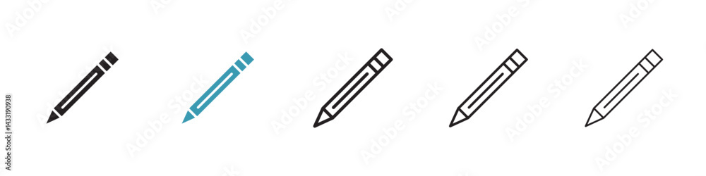 Pencil icon in flat style. Basic vector symbol illustration Pencil icon in flat style. Basic vector symbol illustration