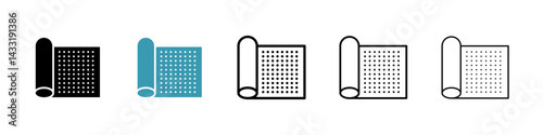 Sandpaper icon in flat style. Basic vector symbol illustration