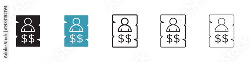 Wanted icon in flat style. Basic vector symbol illustration