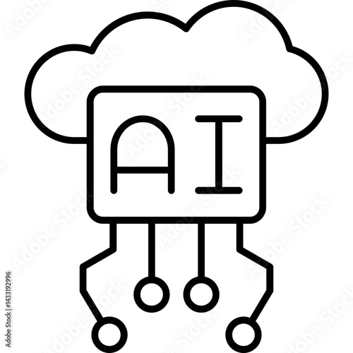 Edge AI Processing Icon