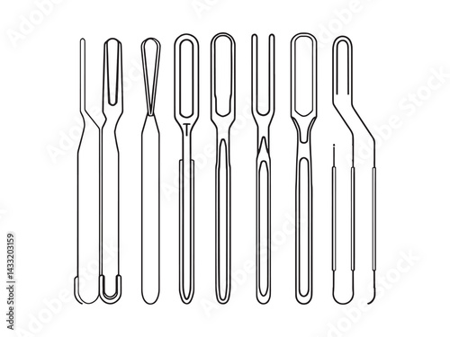 Tongue depressor line art simple design