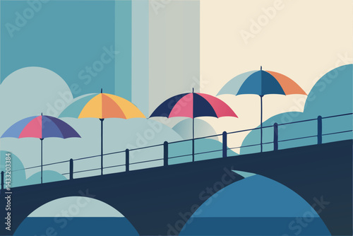 umbrella on the bridge