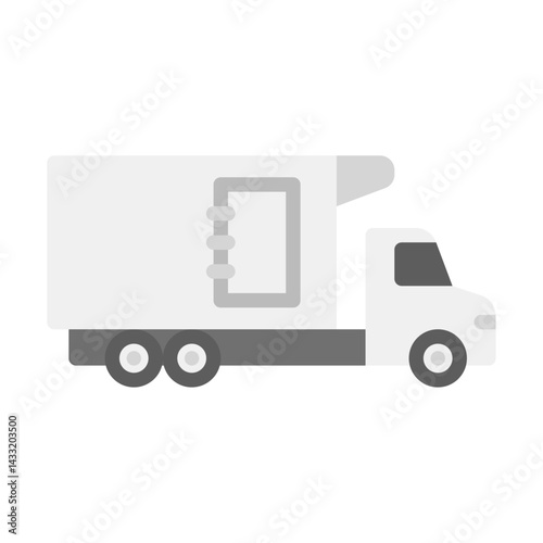 Refrigerated Truck flat Icon. Truck flat illustration