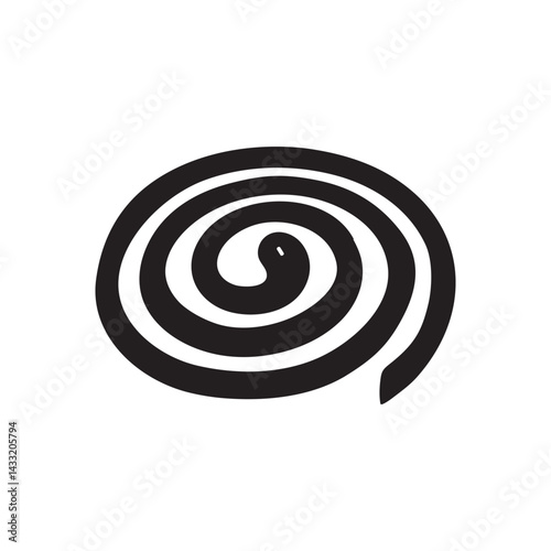 Silhouette of a Mosquito Repellent Coil