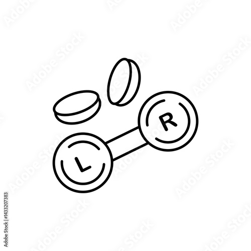 Contact lens icon vector illustration web design element