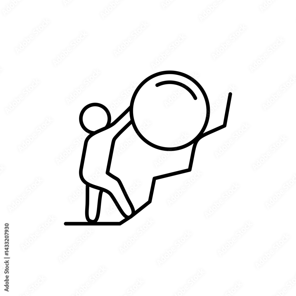 Fototapeta premium Effort icon vector illustration web design element