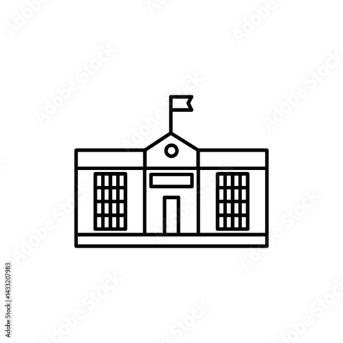 Embassy icon vector illustration web design element