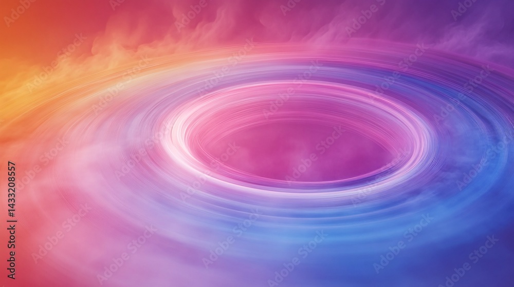 Fototapeta premium orbiting visual loop animating over a colorful mist background