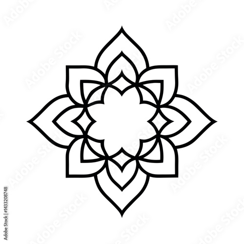 corner pattern with rosette symmetry
