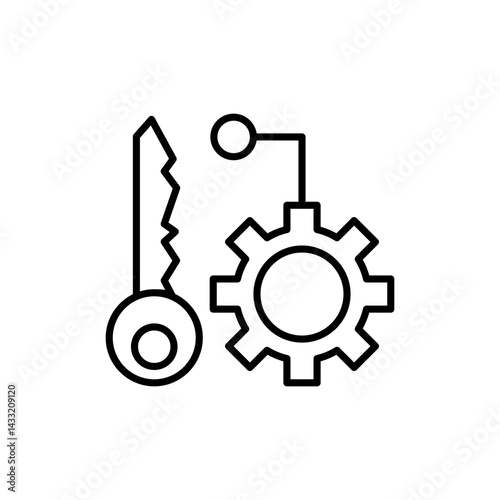 Key factor icon vector illustration web design element