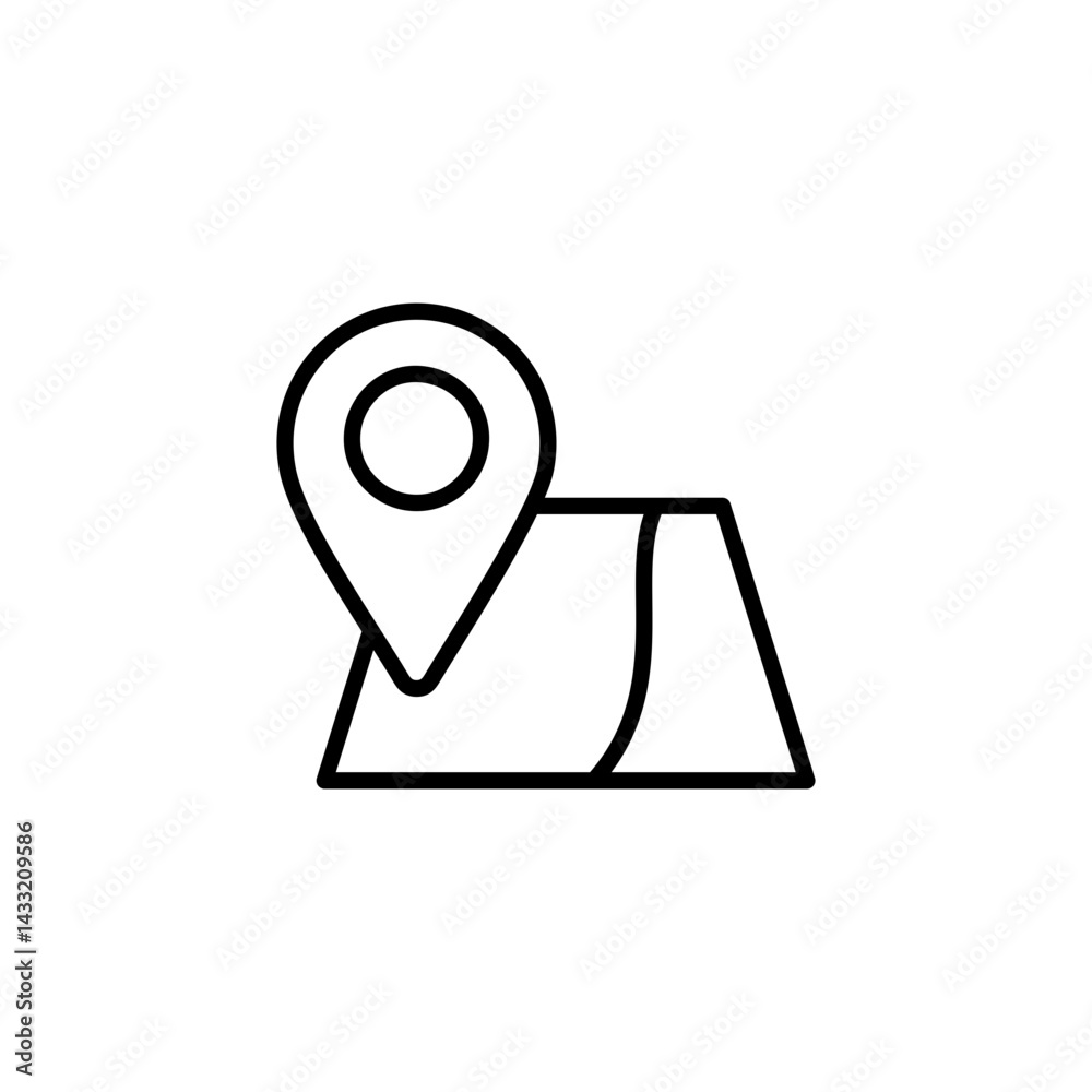 Map icon vector illustration web design element Map icon vector illustration web design element