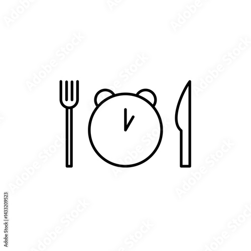 Lunchtime icon vector illustration web design element
