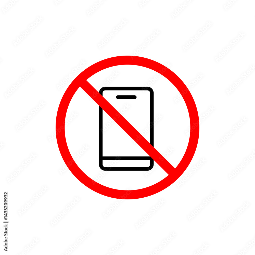 No phone icon vector illustration web design element No phone icon vector illustration web design element