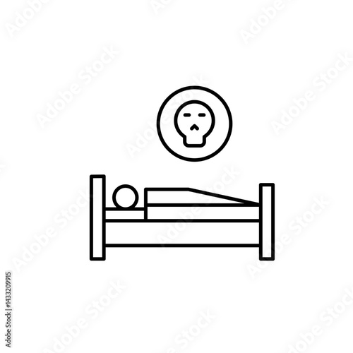 Nightmare icon vector illustration web design element