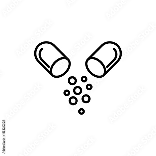 Pharmaceutical capsule icon vector illustration web design element