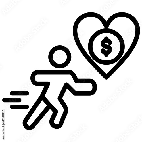 Charity Run Icon