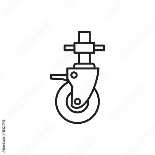 Swivel caster icon vector illustration web design element