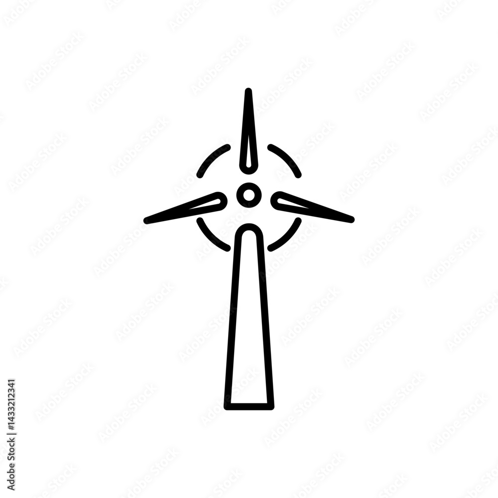 Wind energy icon vector illustration web design element