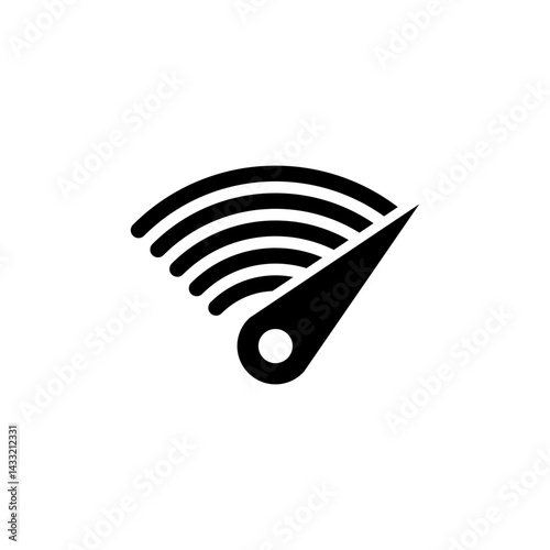 Wifi speed icon vector illustration web design element