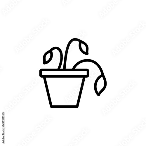 Withered plant icon vector illustration web design element