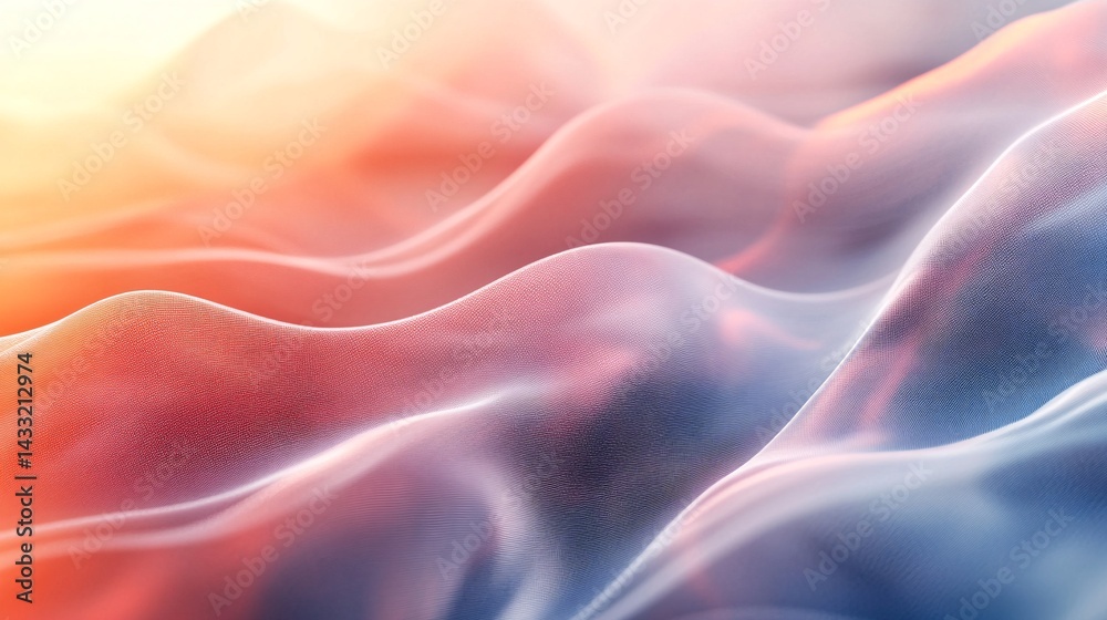 Obraz premium curving visual loop animating over a soft blur background