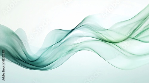 curving visual loop animating over a clean studio background