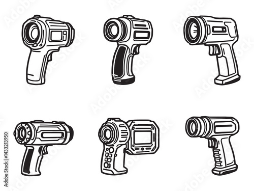 Vein finder line art healthcare diagram
