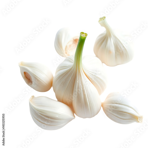 garlic isolated on white background