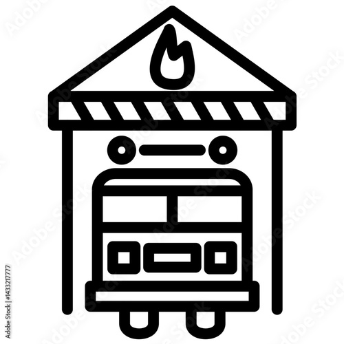 Fire Station Icon