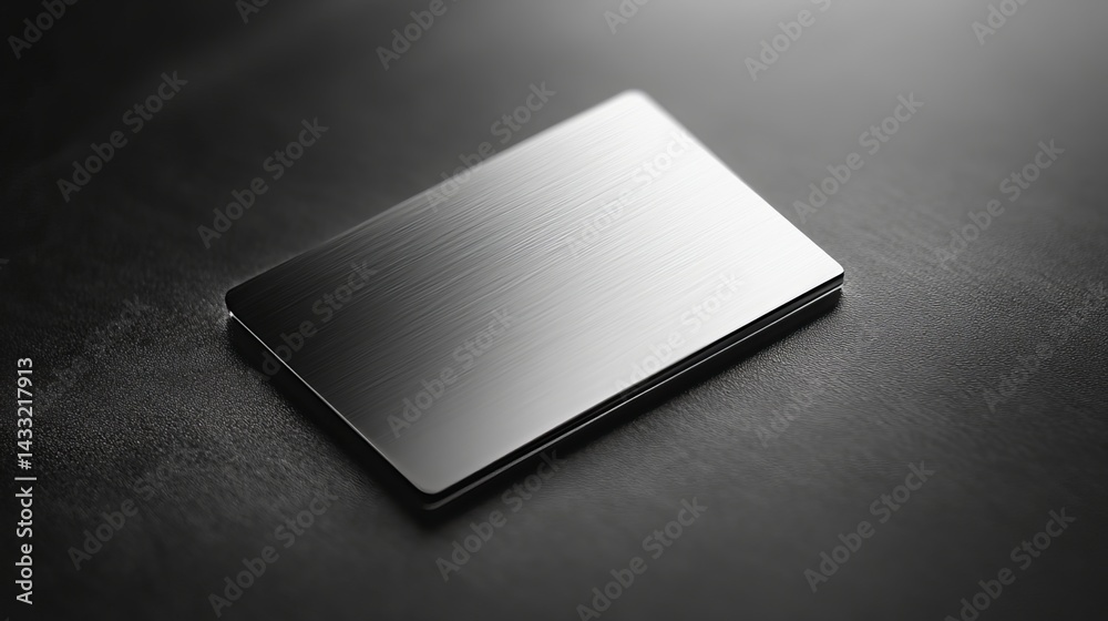 Showcase your designs with this metal business card mockup template.