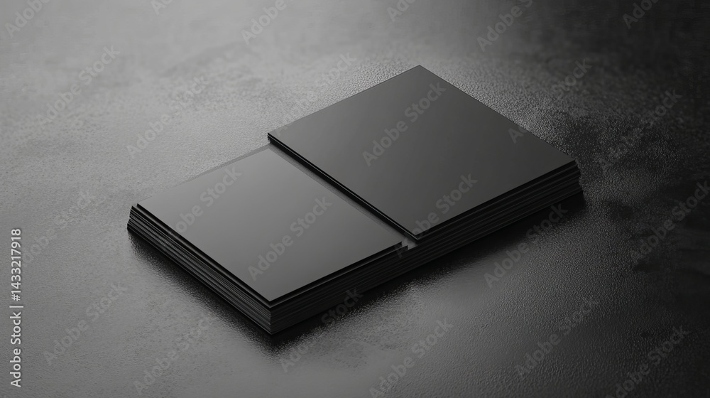 Showcase your designs with this metal business card mockup template.