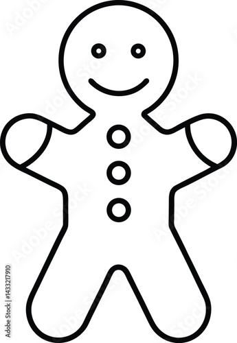gingerbread man isolated on white