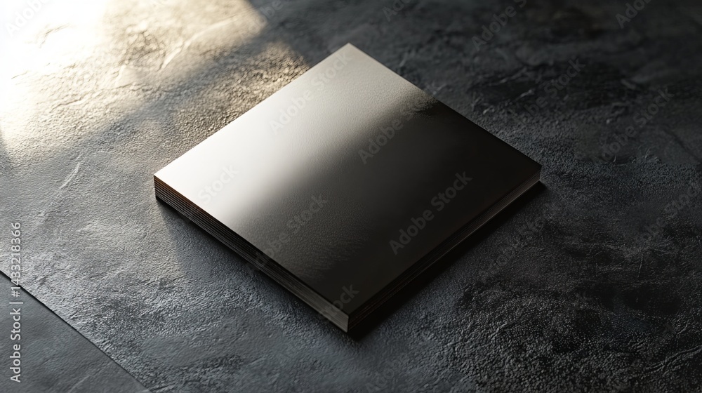 Showcase your designs with this metal business card mockup template.