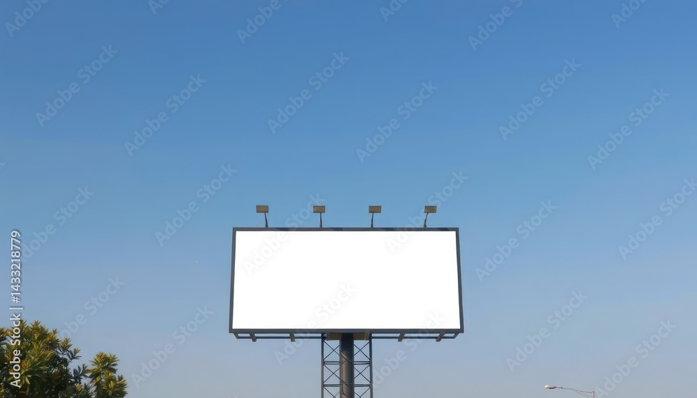 Blank billboard against clear sky Blank billboard against clear sky