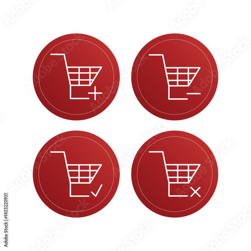Shopping cart icon. Supermarket trolley.