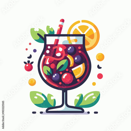 cocktail, beverage, alcohol, glass, sangria, drink, fruit, juice, summer, orange, ice, red, refreshing, wine, fresh, cold, citrus, food, sweet, apple, punch, refreshment, spanish, berry, lemon, mint, 