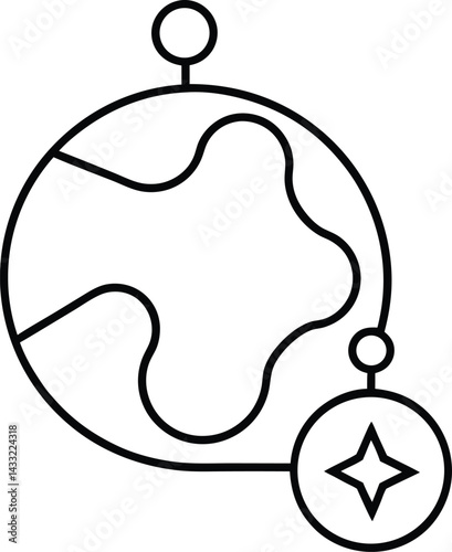 vector illustration of a christmas bell